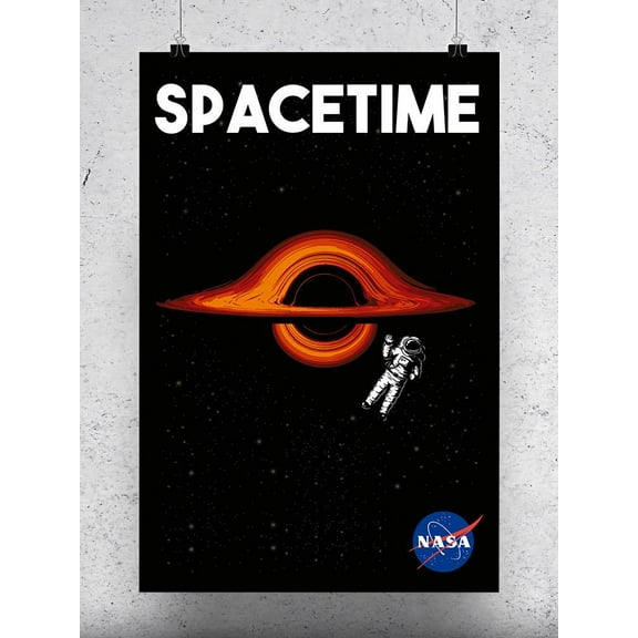 NASA Space Time Black Hole Art Poster - NASA Designs,