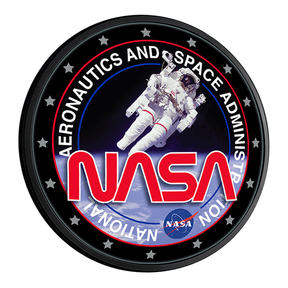 NASA: Space Walk - Round Slimline Lighted Wall Sign