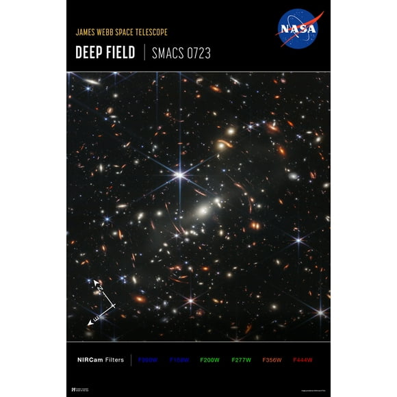 NASA Space Webb Telescope Photo Deep Field Outer Galaxy Universe Planet Star Nebula Constellation Cool Wall Art Print Poster 12x18