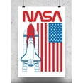 thumbnail image 1 of NASA Spacecraft And Usa Flag Poster - NASA Designs,, 1 of 2