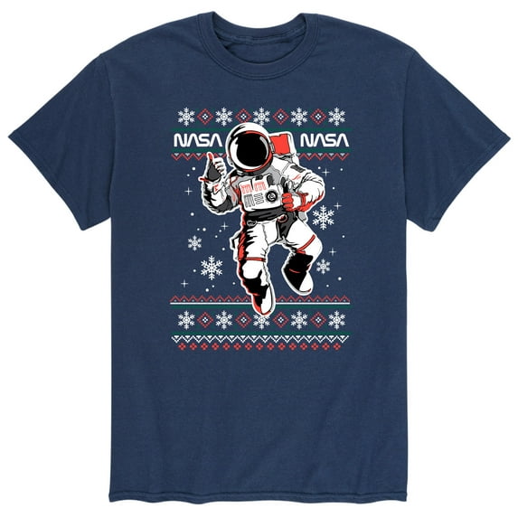 NASA - Spaceman Ugly Christmas Sweater - Men's Short Sleeve Graphic T-Shirt