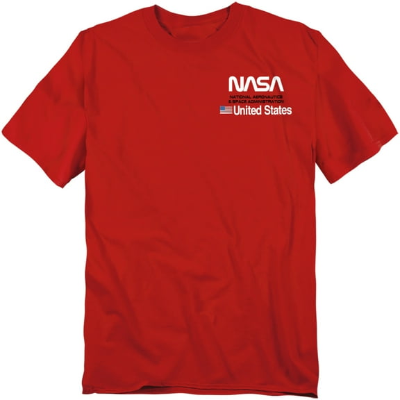 NASA T-Shirt Aeronautics Red Unisex Graphic Tee for Men & Women