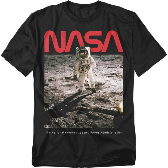NASA T-Shirt Aldrin Black Unisex Graphic Tee for Men & Women