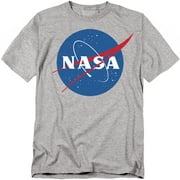 NASA T-Shirt Circle Logo Grey Unisex Graphic Tee for Men & Women