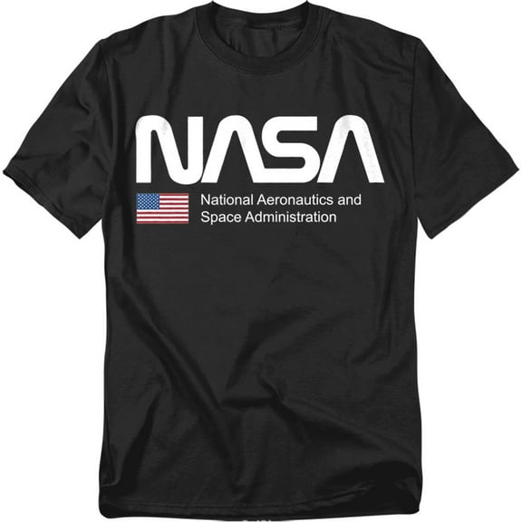 NASA T-Shirt National Aeronautics Black Unisex Graphic Tee for Men & Women