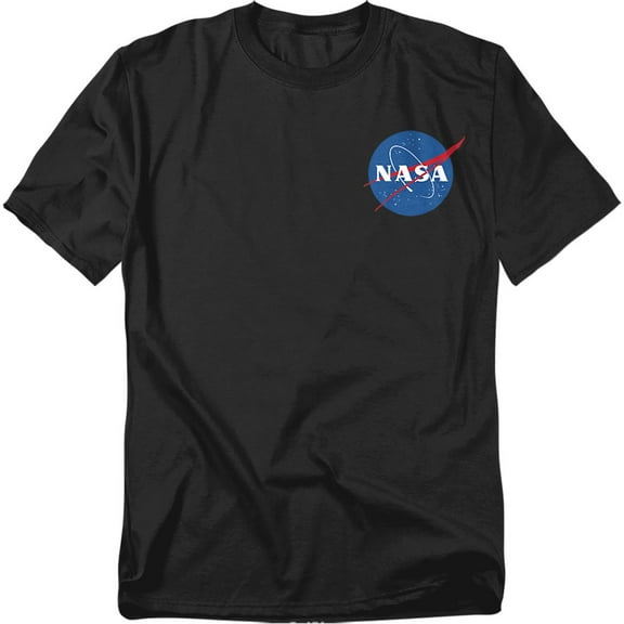 NASA T-Shirt Small Core Logo Black Unisex Graphic Tee for Men & Women
