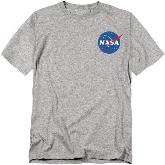 NASA T-Shirt Small Core Logo Grey Unisex Graphic Tee for Men & Women