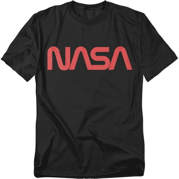 NASA T-Shirt Worm Logo On Black Unisex Graphic Tee for Men & Women