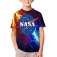 thumbnail image 1 of NASA T-Shirts for Boys Girls, Kids 3D Print Short Sleeve, Unisex Crew Neck Tee Shirts for Youth, 1 of 9