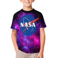 thumbnail image 1 of NASA T-Shirts for Boys Girls, Kids 3D Print Short Sleeve, Unisex Crew Neck Tee Shirts for Youth, 1 of 9