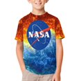 thumbnail image 1 of NASA T-Shirts for Boys Girls, Kids 3D Print Short Sleeve, Unisex Crew Neck Tee Shirts for Youth, 1 of 9