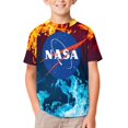 thumbnail image 1 of NASA T-Shirts for Boys Girls, Kids 3D Print Short Sleeve, Unisex Crew Neck Tee Shirts for Youth, 1 of 9
