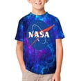 thumbnail image 1 of NASA T-Shirts for Boys Girls, Kids 3D Print Short Sleeve, Unisex Crew Neck Tee Shirts for Youth, 1 of 9
