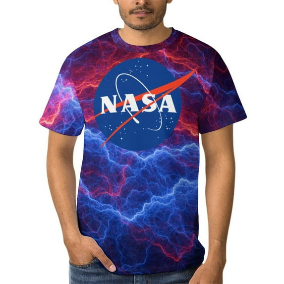 NASA T-Shirts for Men Women, Anime Short Shirts, Unisex Short Sleeve Tops, Crew Neck Tee Shirts, S-4XL