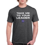 NASA Take Me To Your Leader Grunge T-Shirt Men -NASA Designs, Male 5X-Large