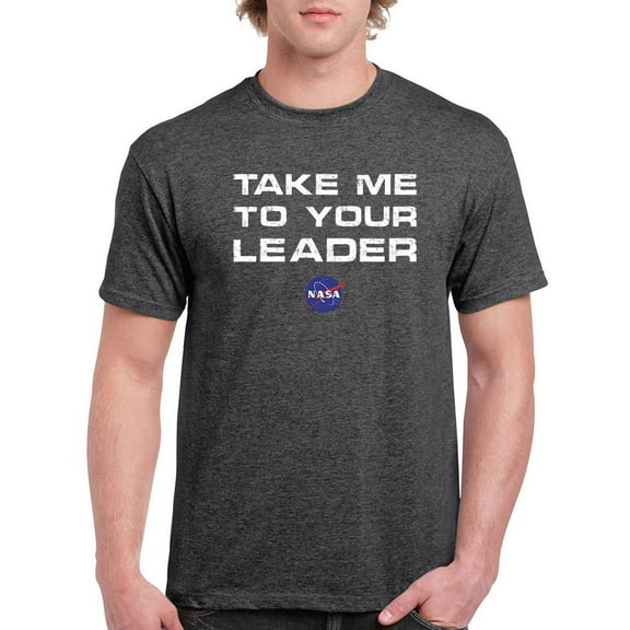 NASA Take Me To Your Leader Grunge T-Shirt Men -NASA Designs, Male Large
