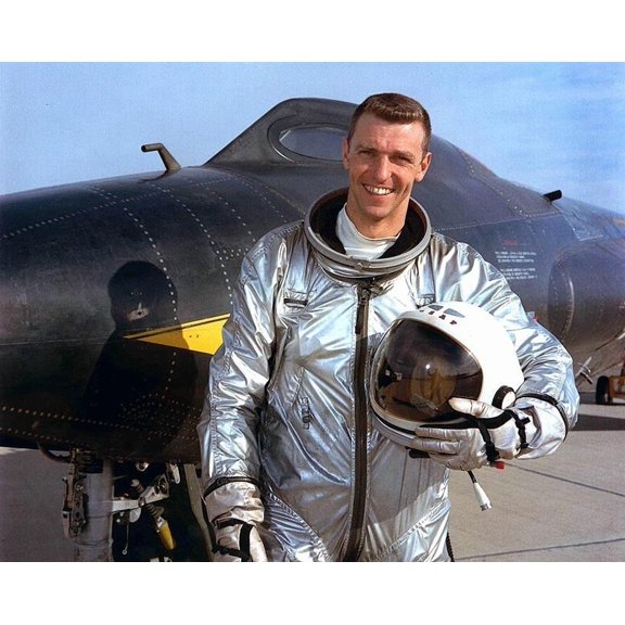 NASA Test Pilot Joe Engle w/ X-15 - 24x36 Inch Laminated Aviation Poster - Stunning Detail and Bold Colors