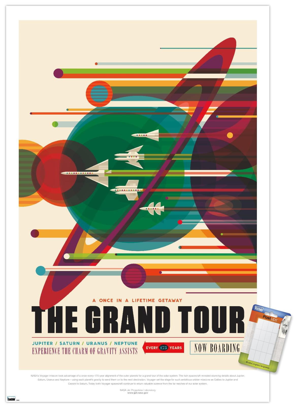 NASA - The Grand Tour Wall Poster, 14.725" x 22.375"