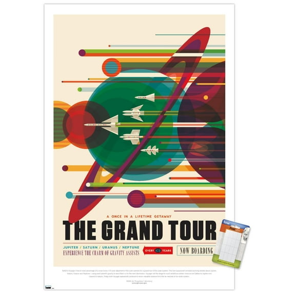 NASA - The Grand Tour Wall Poster, 14.725" x 22.375"