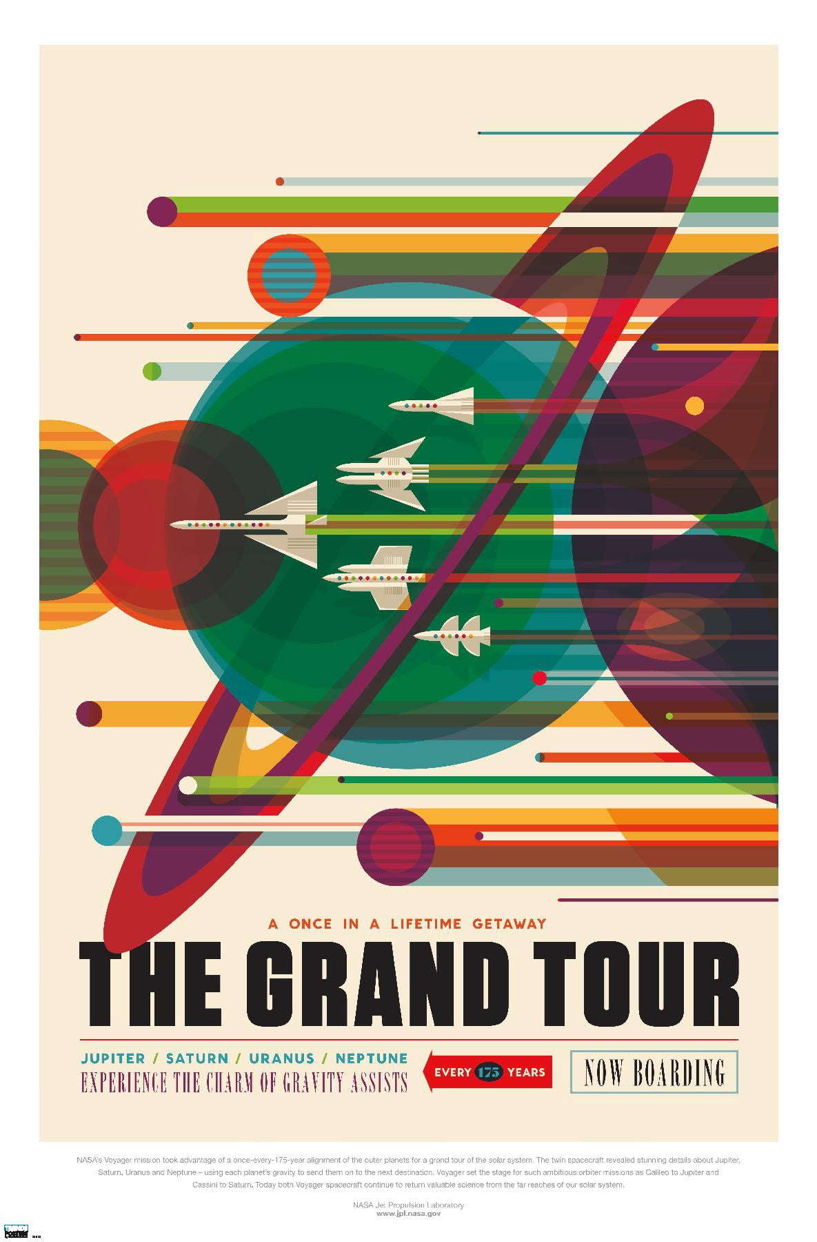 NASA - The Grand Tour Wall Poster, 22.375" x 34"