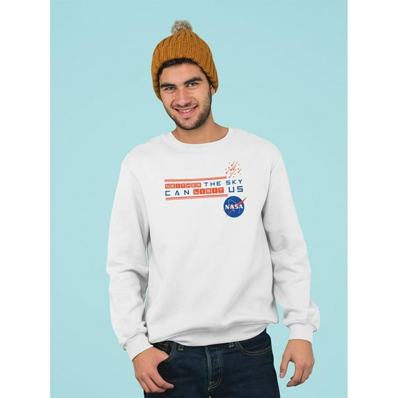 NASA The Sky Can't Limit Us Sweatshirt Men -NASA Designs, Male x-Large