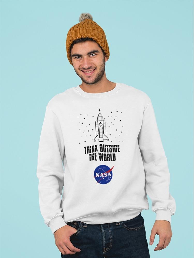 NASA Think Outside The World Design Sweatshirt Men -NASA Designs, Male ...