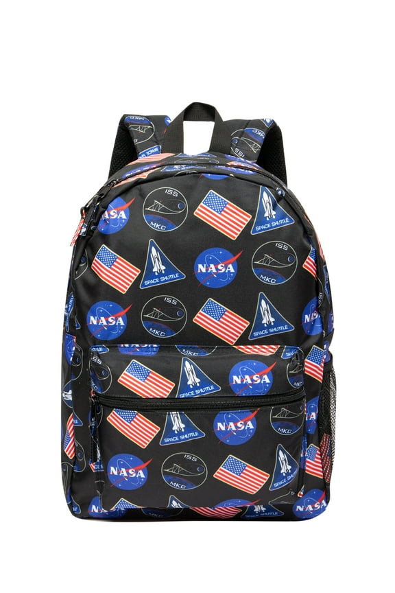 Unisex 17 in Utility Backpack American Flag, Black