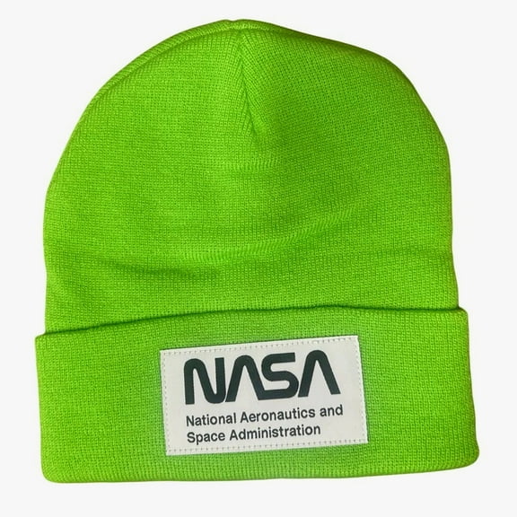 NASA Unisex Neon Green Beanie OSFM