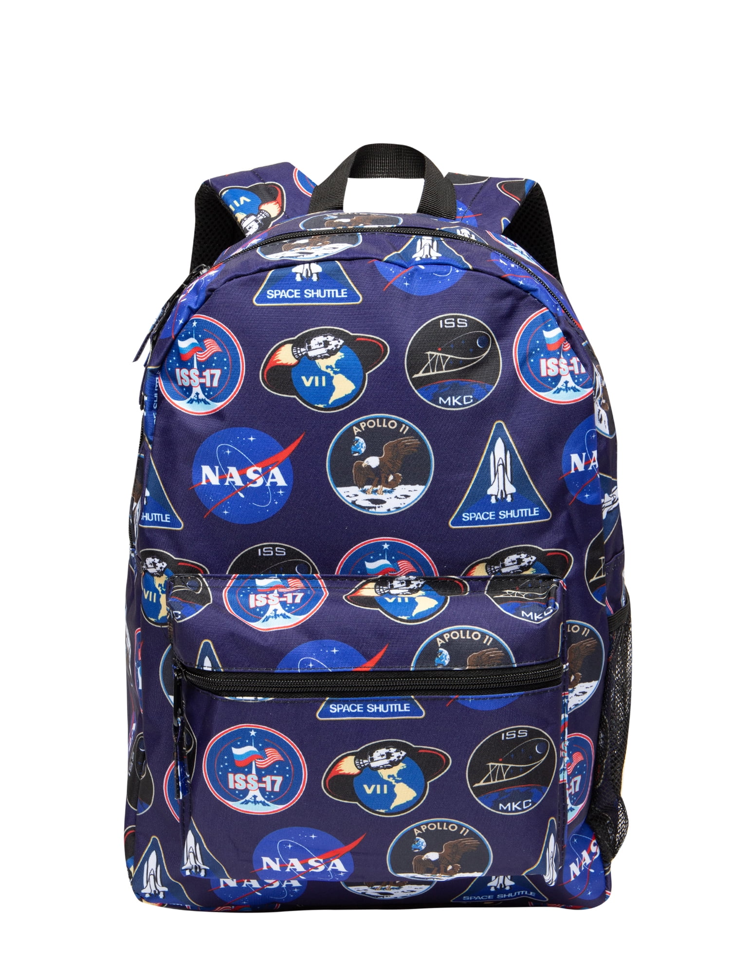 NASA Unisex Student Backpack All Over Print Black 
