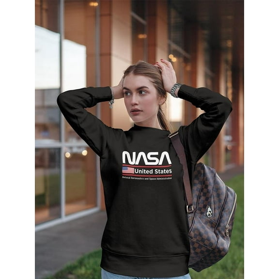 NASA United States Nasa Sweatshirt Women -NASA Designs, Female Medium