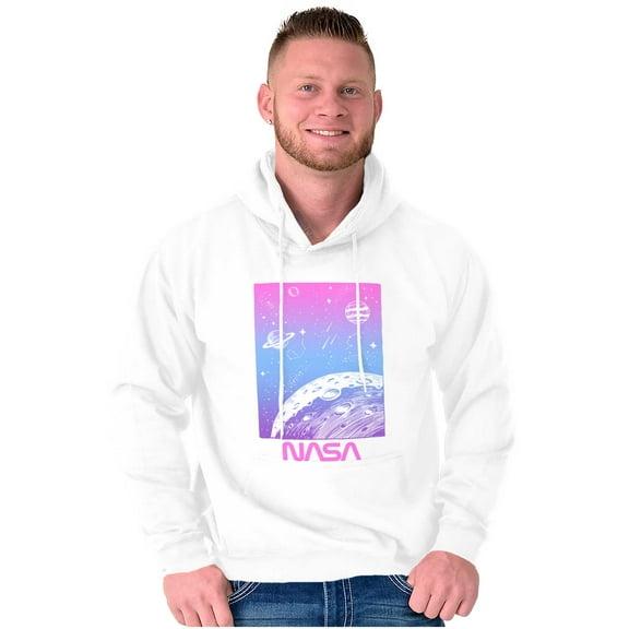 NASA Vaporwave Gradient Space Galaxy Hoodie Sweatshirt Women Men Brisco Brands M