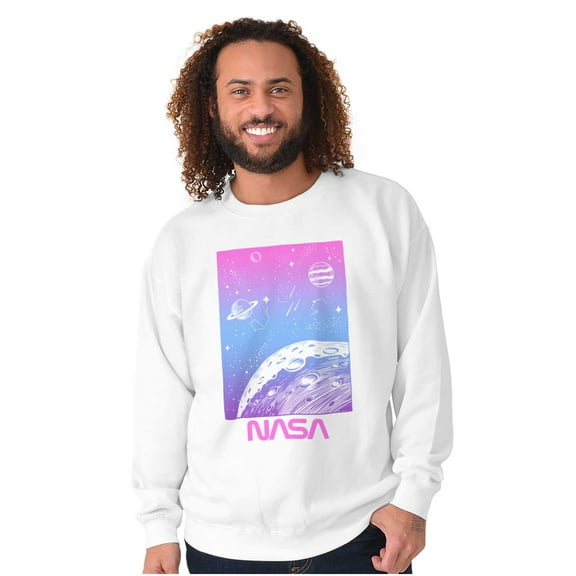 NASA Vaporwave Gradient Space Galaxy Sweatshirt for Men or Women Brisco Brands X
