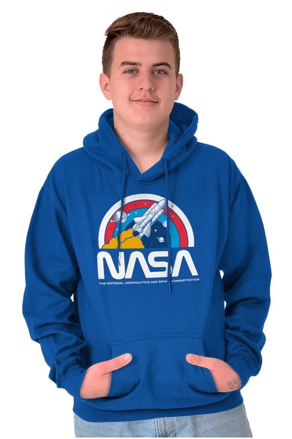 Vintage Retro Space Shuttle Hoodie Sweatshirt Women Men Brisco Brands M