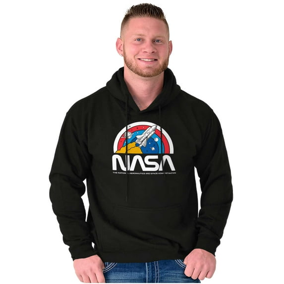NASA Vintage Retro Space Shuttle Hoodie Sweatshirt Women Men Brisco Brands S