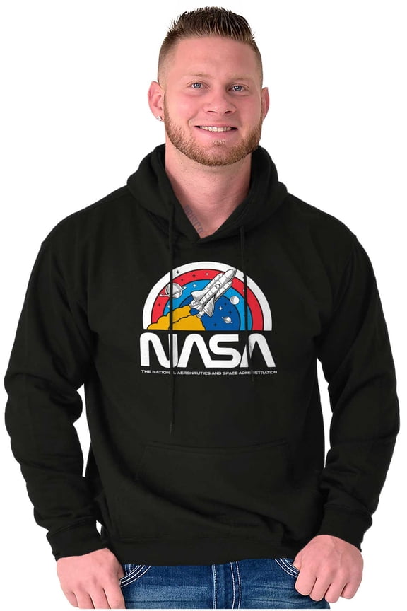 Vintage Retro Space Shuttle Hoodie Sweatshirt Women Men Brisco Brands S