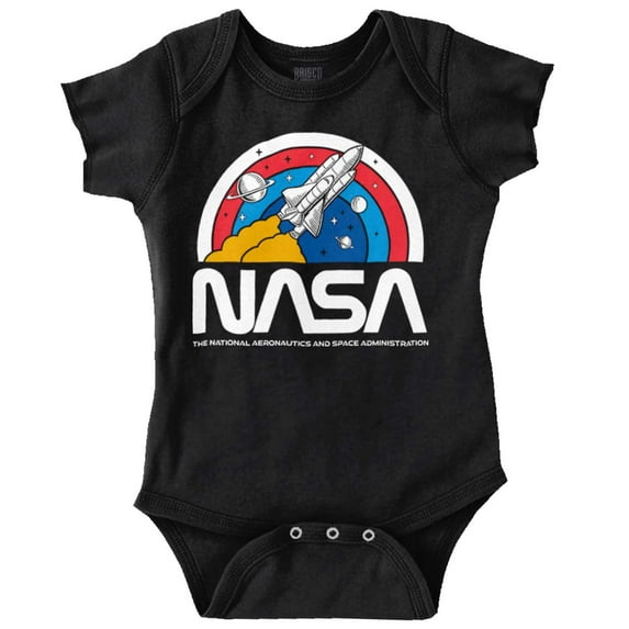 NASA Vintage Retro Space Shuttle Romper Boys or Girls Infant Baby Brisco Brands 12M
