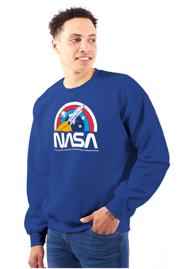 Vintage Retro Space Shuttle Sweatshirt for Men or Women Brisco Brands S