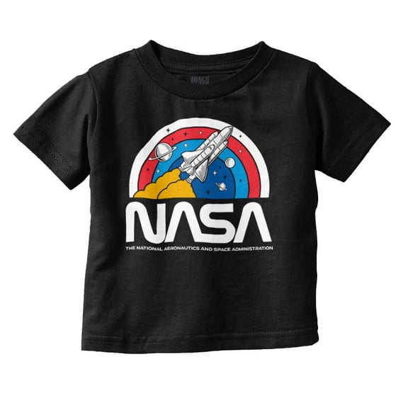 NASA Vintage Retro Space Shuttle Toddler Boy Girl T Shirt Infant Toddler Brisco Brands 12M