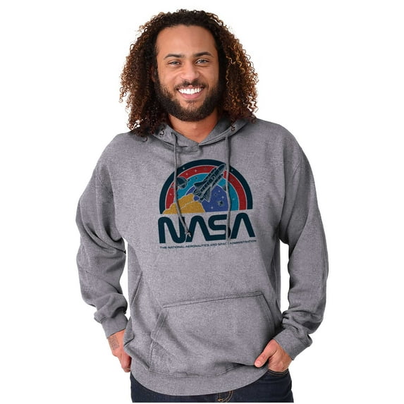 NASA Vintage Retro Space Shuttle Unisex Plus Size Hoodie Brisco Brands 4X
