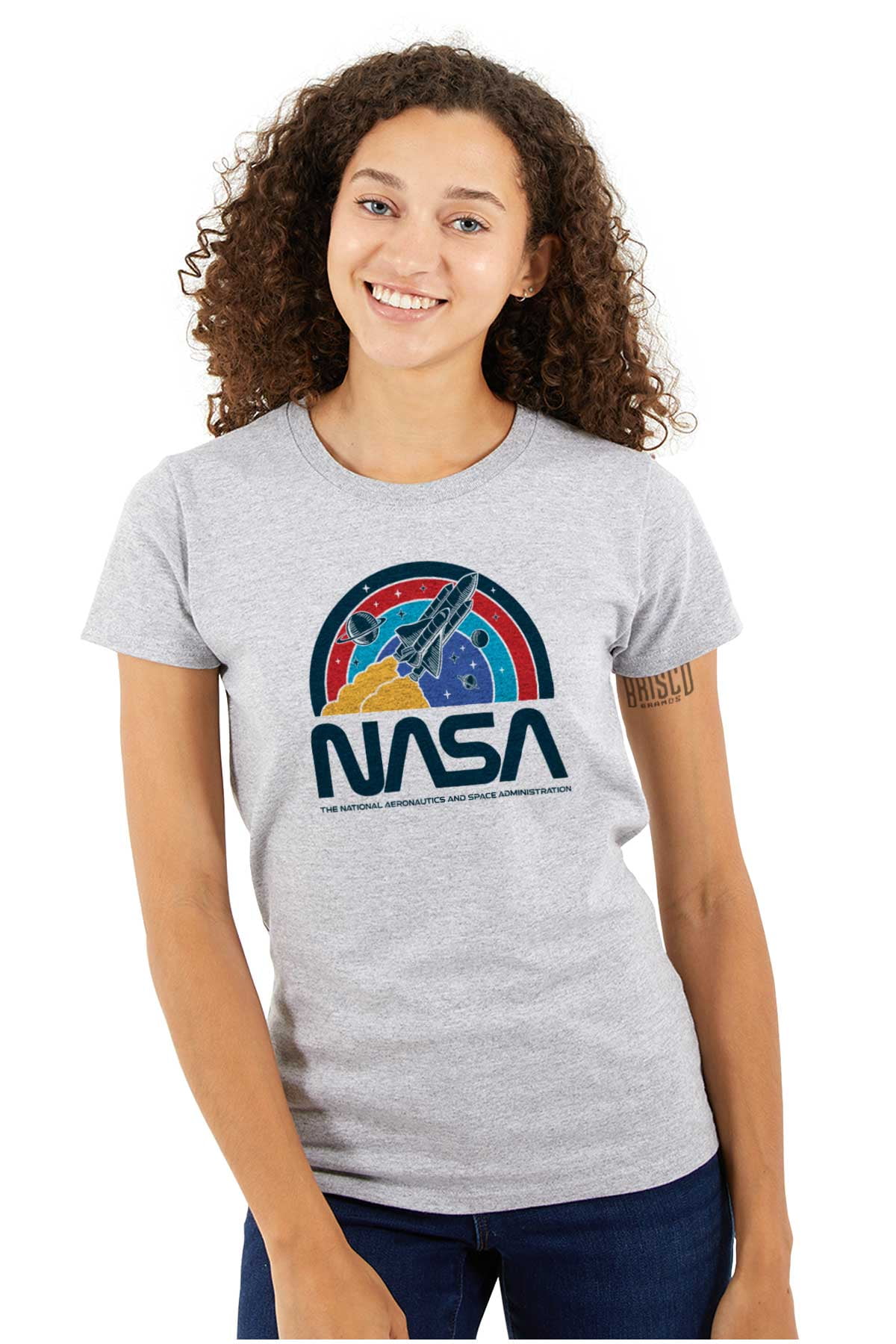 NASA Vintage Retro Space Shuttle Women s T Shirt Ladies Tee Brisco