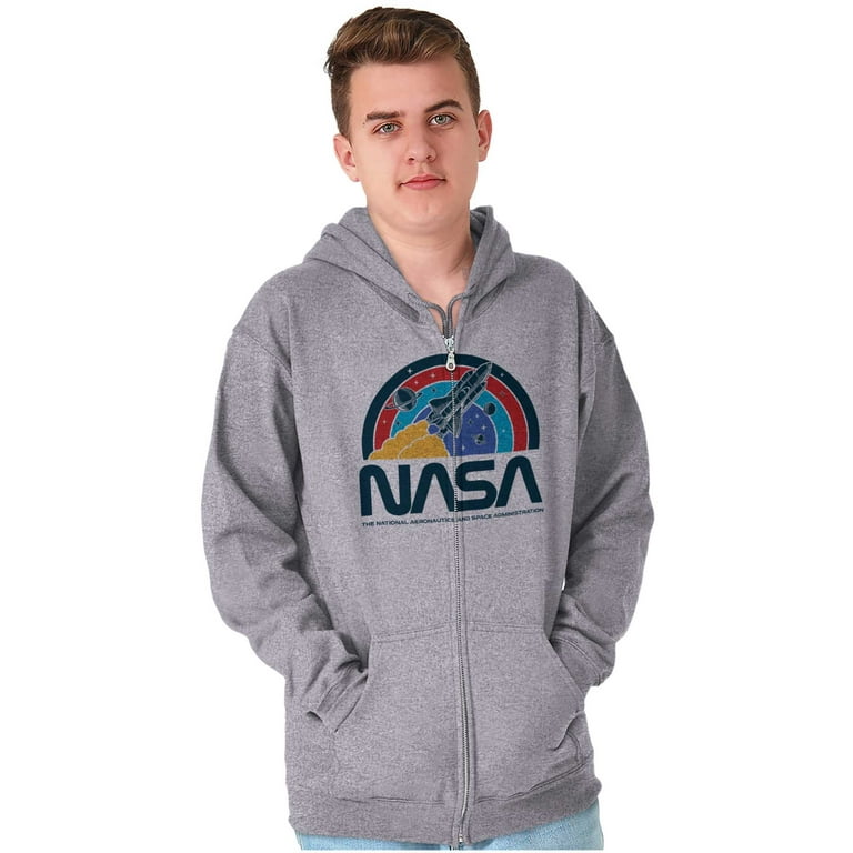NASA Vintage Retro Space Shuttle Zip Up Hoodie Men s Women s Brisco Brands 5X