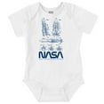 thumbnail image 1 of NASA Vintage Worm Logo Space Shuttle Romper Boys or Girls Infant Baby Brisco Brands 6M, 1 of 7