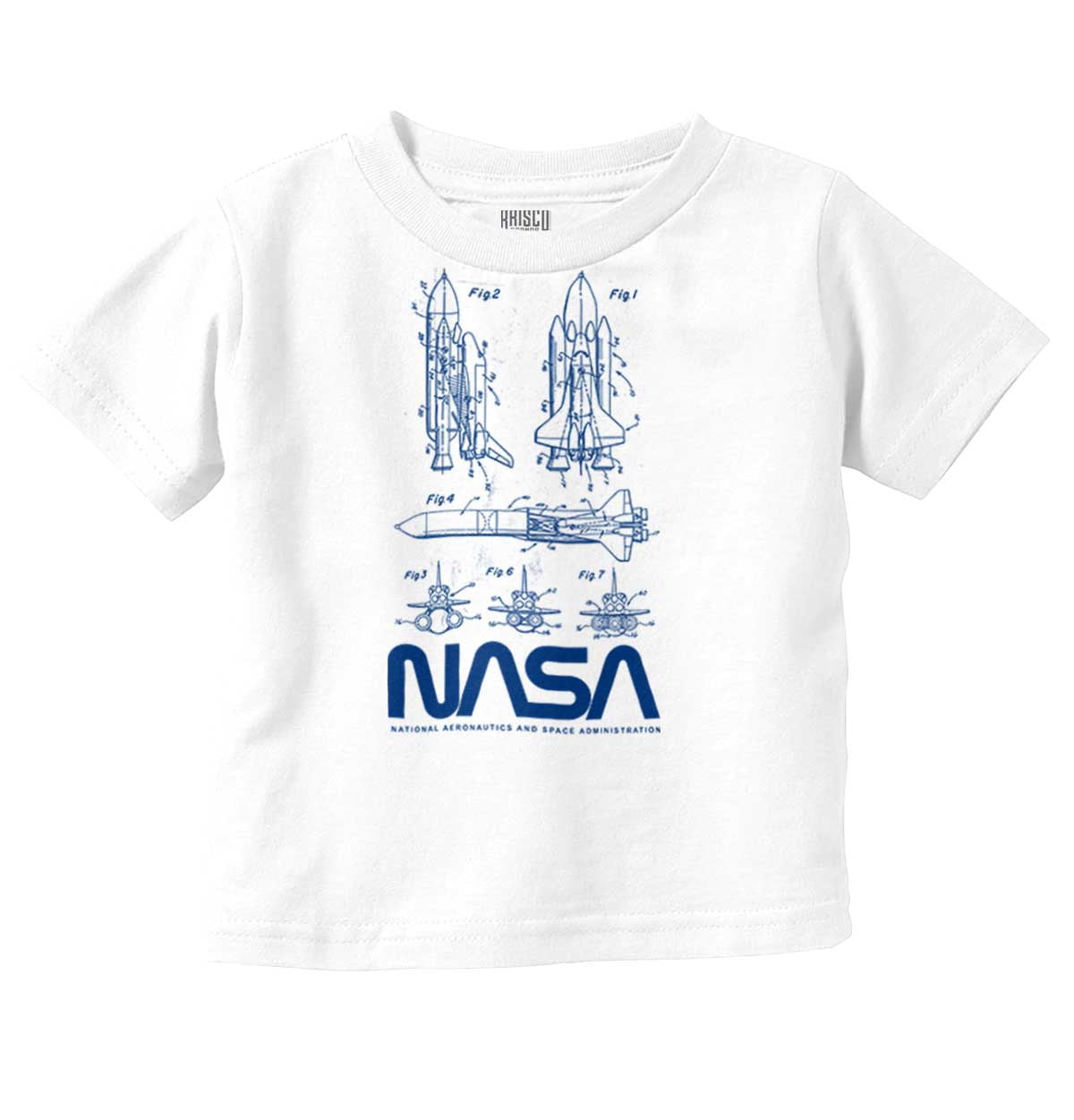 NASA Vintage Worm Logo Space Shuttle Toddler Boy Girl T Shirt Infant ...
