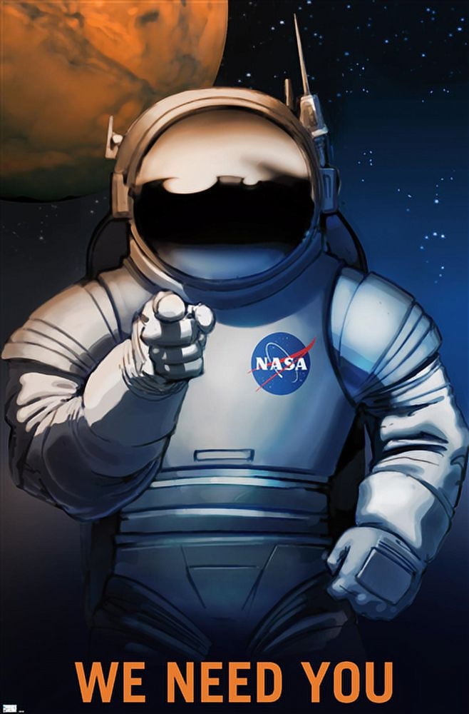 NASA - We Need You Wall Poster, 14.725" x 22.375"