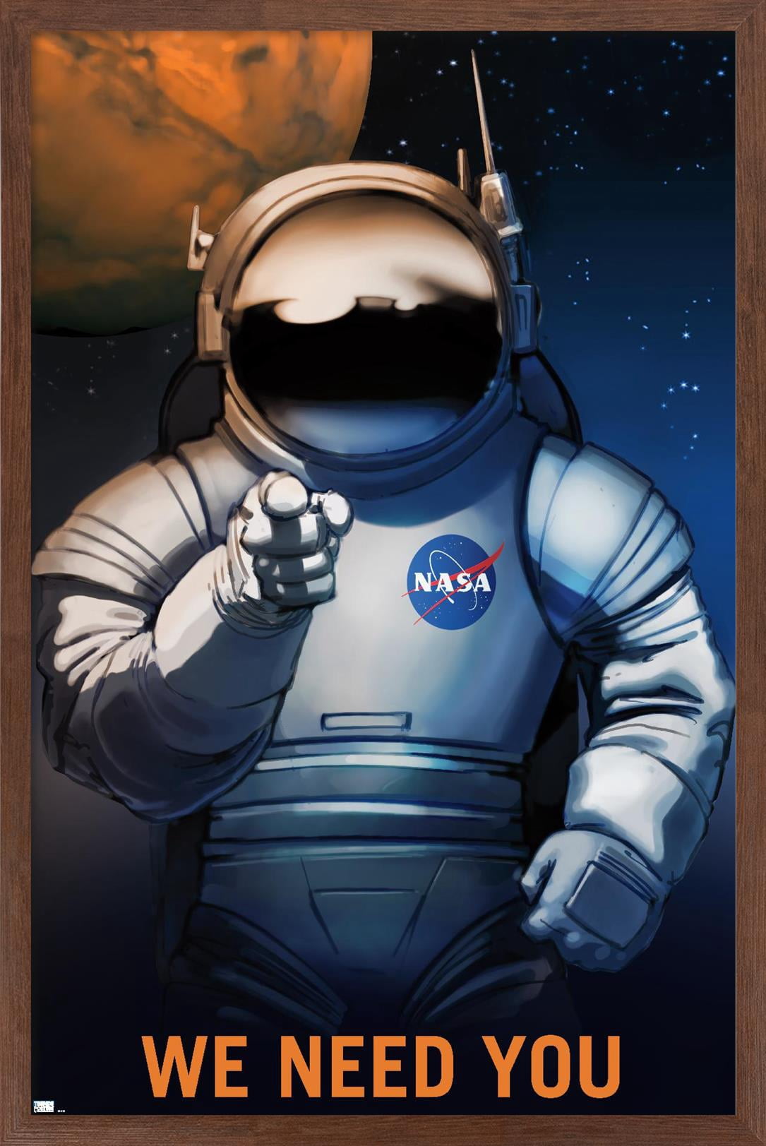 NASA - We Need You Wall Poster, 22.375" x 34" Framed