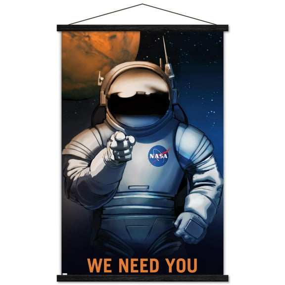 NASA - We Need You Wall Poster with Magnetic Frame, 22.375" x 34"