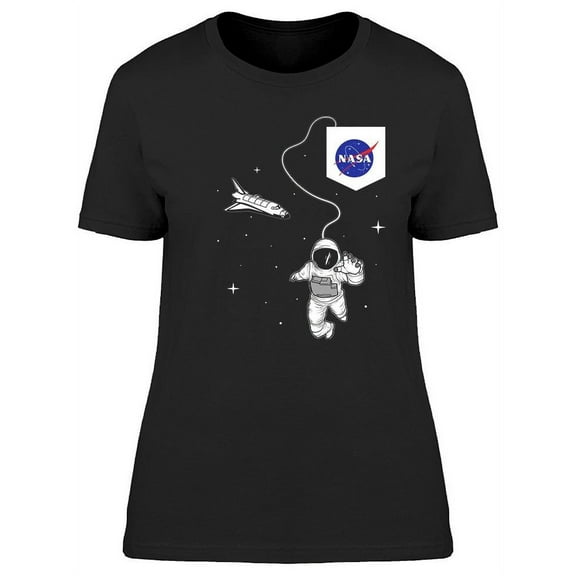 NASA Womens Graphic Tee - Astronaut In Space - Regular Fit 100% Cotton