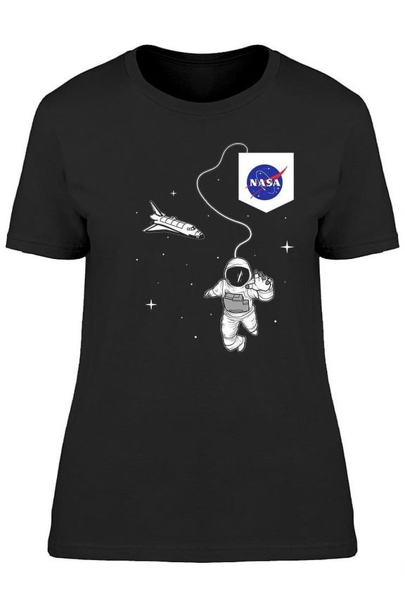Womens Graphic Tee - Astronaut In Space - Regular Fit 100% Cotton