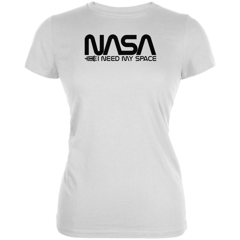 NASA Worm I Need My Space Juniors Soft T Shirt White 2XL - Walmart.com