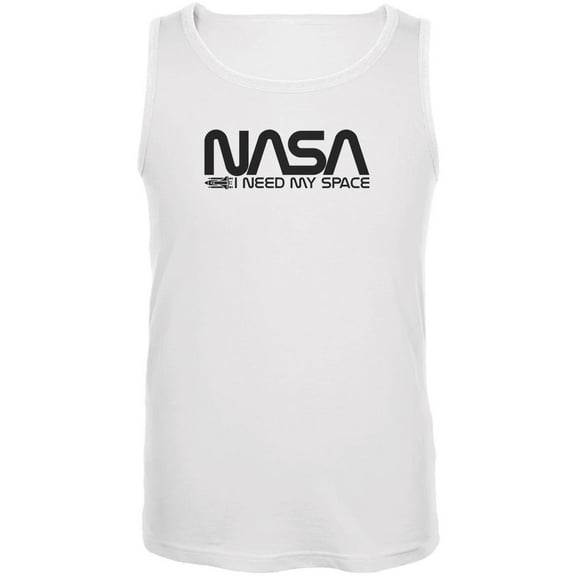 NASA Worm I Need My Space Mens Tank Top White X-LG